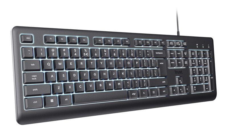 Teclado TRUST Primo 25821 (Espanhol - Tamanho completo - USB - Preto) — miniatura 3