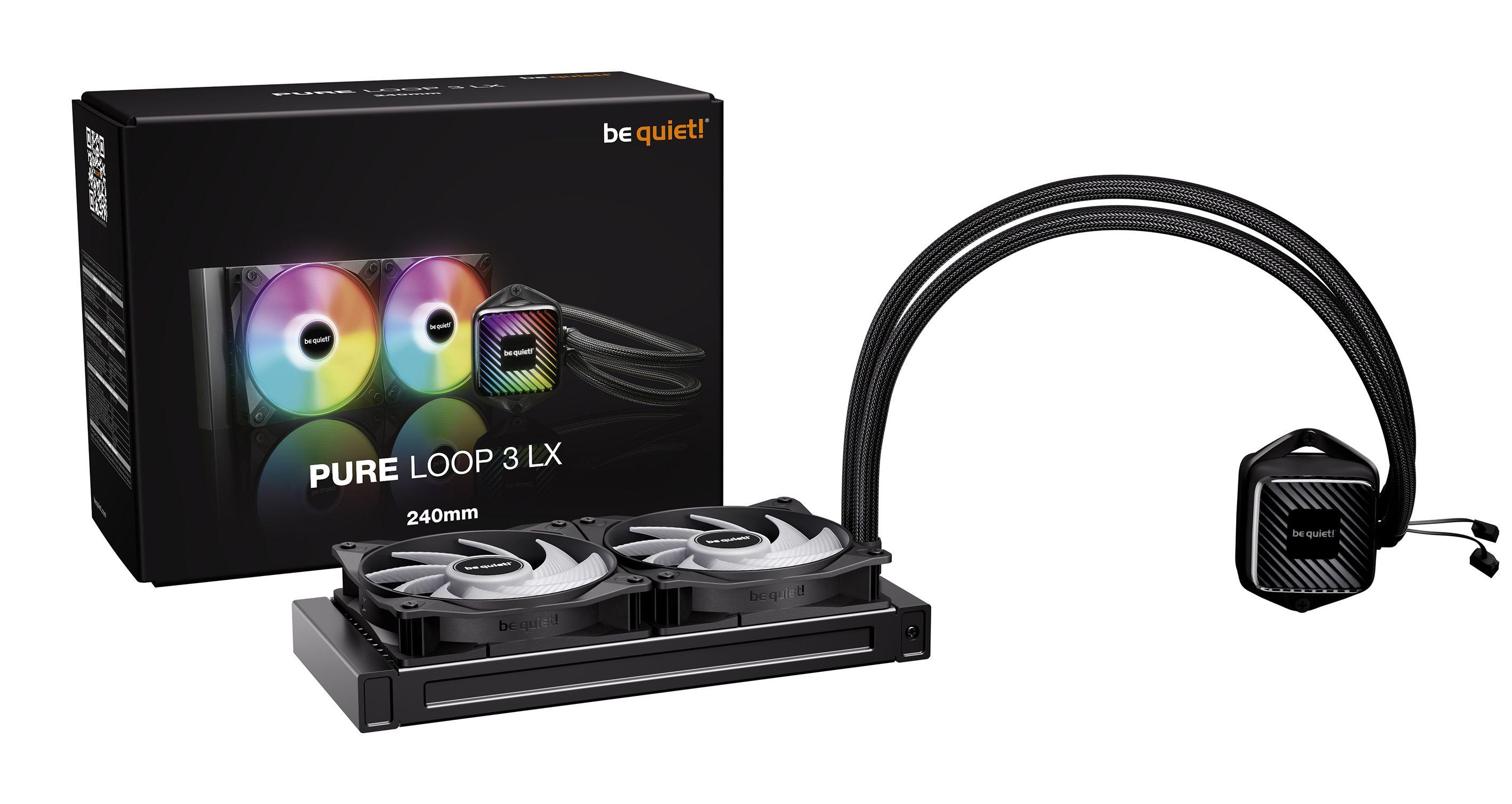 Sistema de Refrigeração Líquida Tudo-em-Um BE QUIET! Pure Loop 3 LX 240mm (120 mm - 2 ventoinhas - 2100 RPM - Preto), miniatura 2