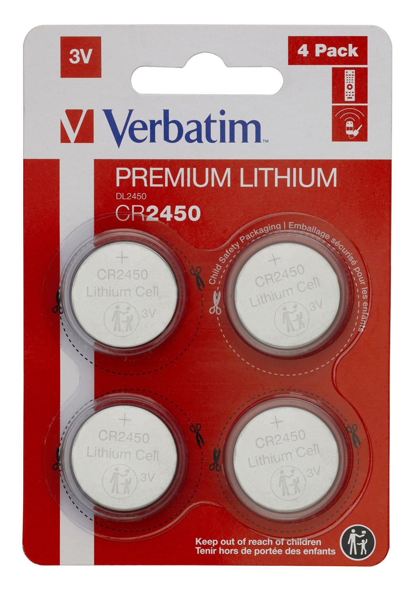 Pilhas VERBATIM CR2450 (Prateado)