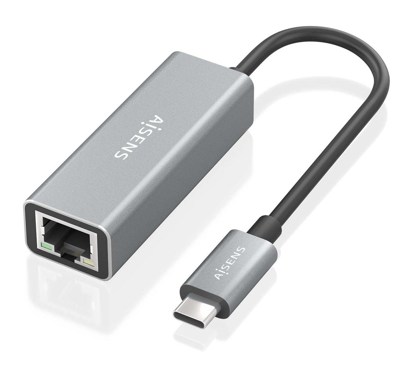 Conversor USB-C para Ethernet AISENS A109-0898 (USB Type-C - 1000 Mbit/s - Cinzento) — miniatura 2