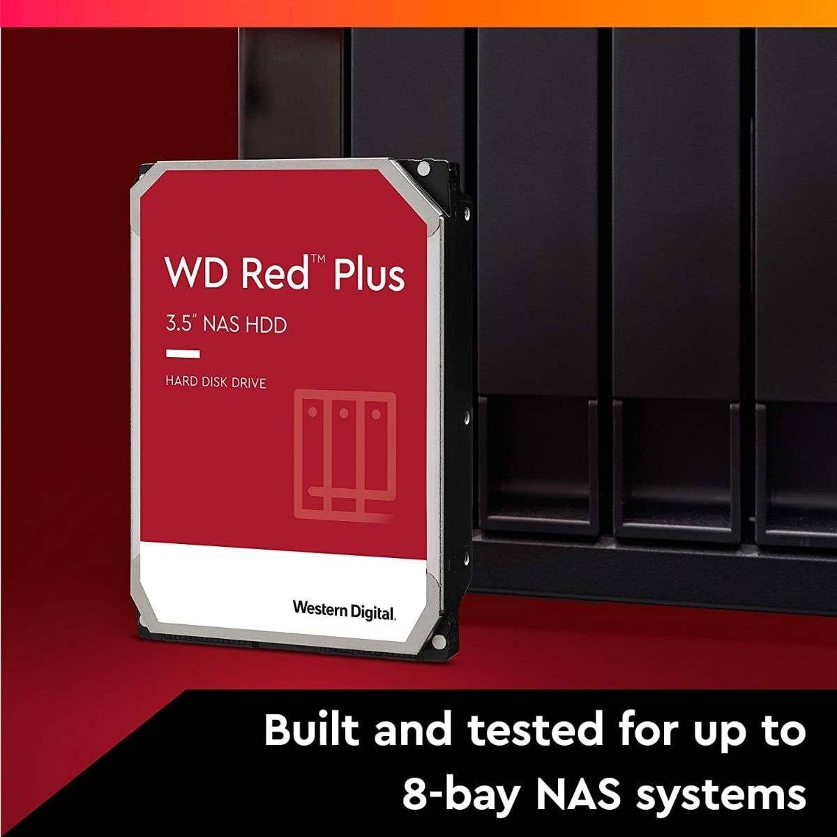 Disco Rígido Interno WESTERN DIGITAL WD Red Plus WD60EFPX (6 TB - SATA 6.0 Gb/s - 5400 RPM - Vermelho) — miniatura 3