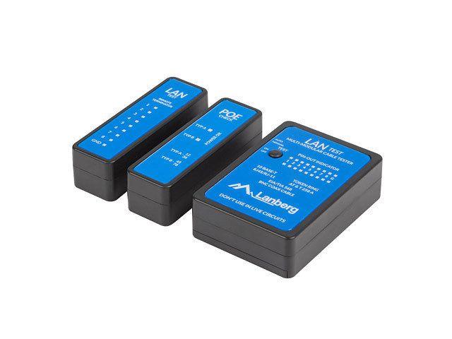 Testador de Cabos de Rede PoE LANBERG NT-0404 (Preto/Azul)