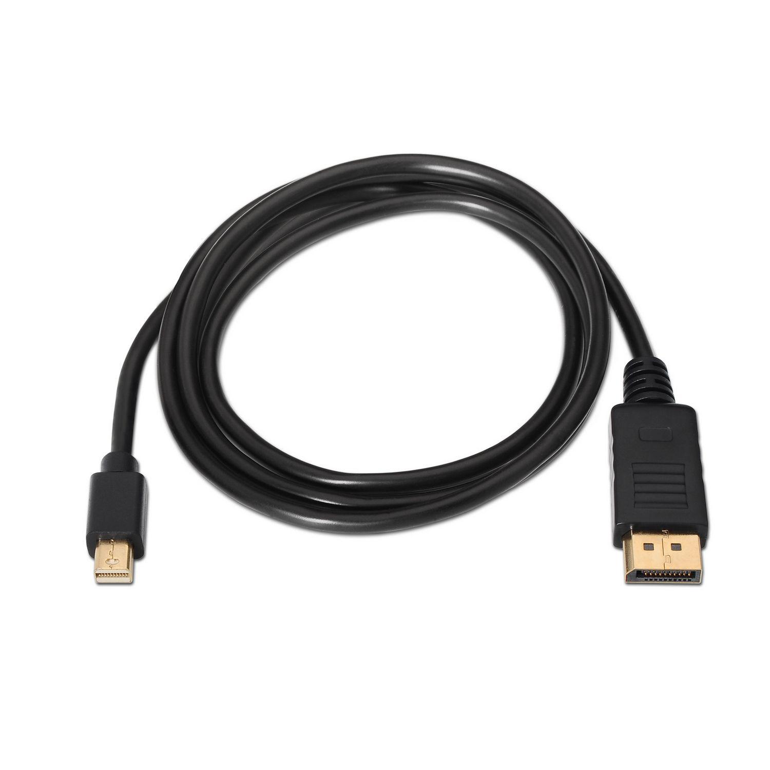Cabo Mini DisplayPort para DisplayPort AISENS A124-0131 (2 m - Mini DisplayPort - Preto) — miniatura 2