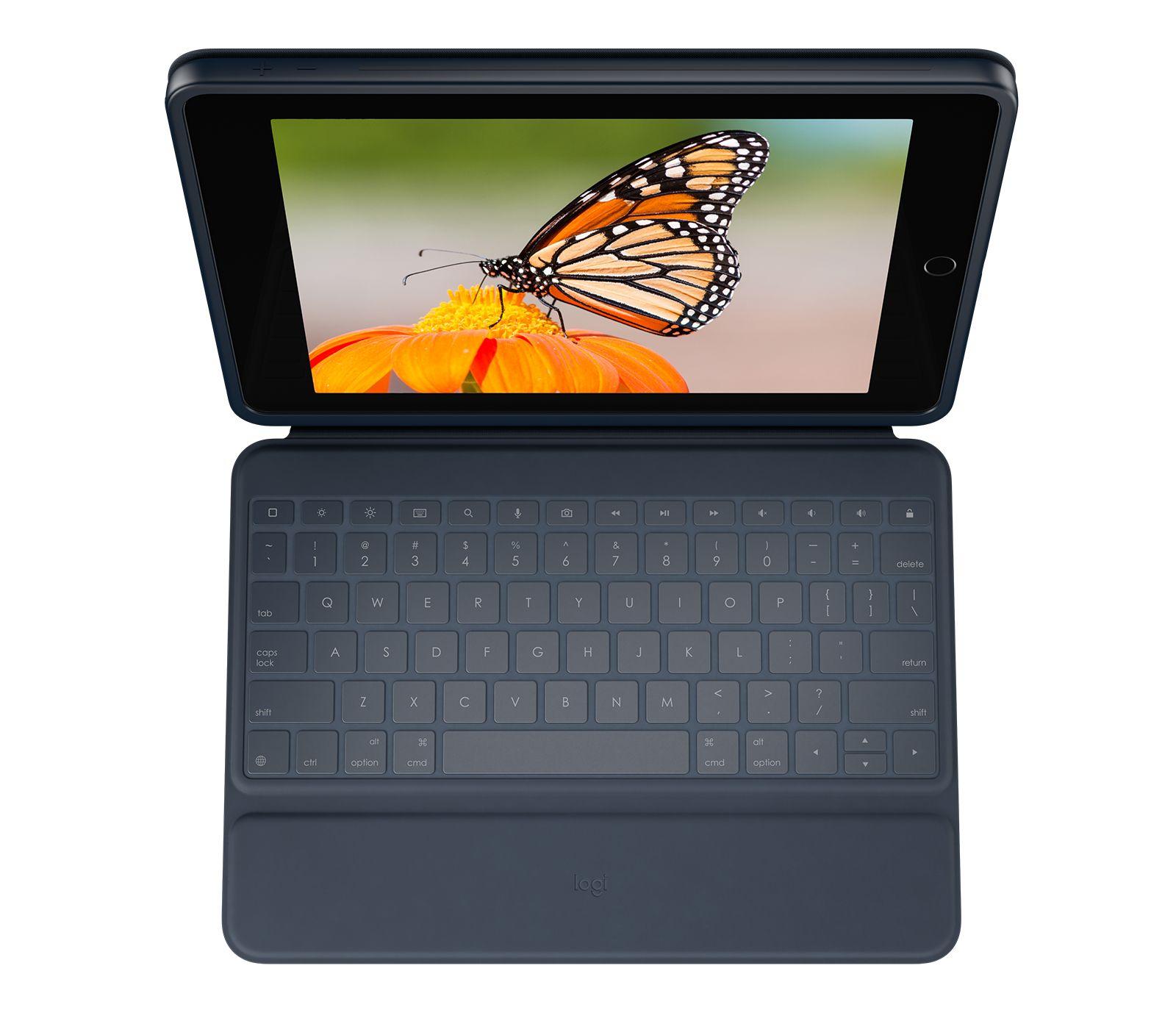 Teclado LOGITECH Rugged Combo 3 (Nórdico - Smart Connector - Acoplamento - Azul) — miniatura 2