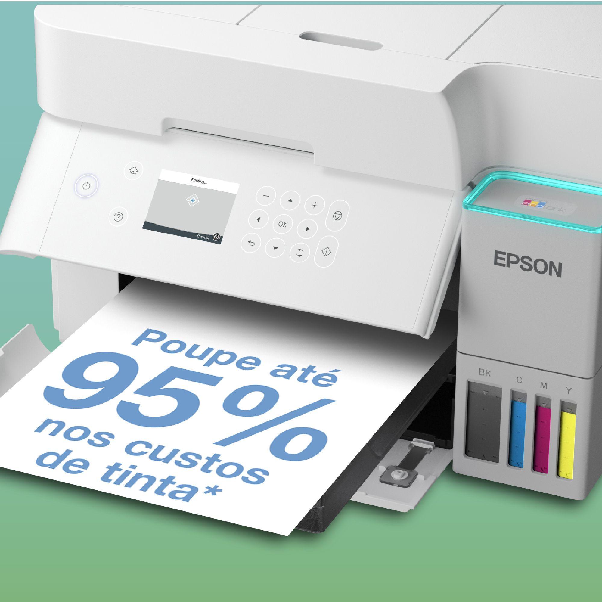 Impressora Multifunções Jato de Tinta EPSON EcoTank ET-3956 (A4 - Impressão a cores - 250 folhas - Branco) — miniatura 7