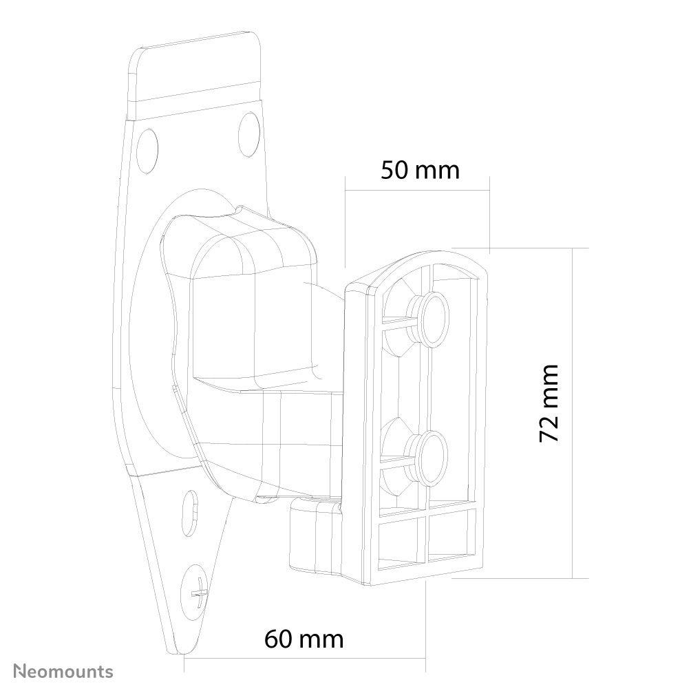 Suporte de Parede para Coluna NEOMOUNTS NM-WS300BLACK (Preto), miniatura 3