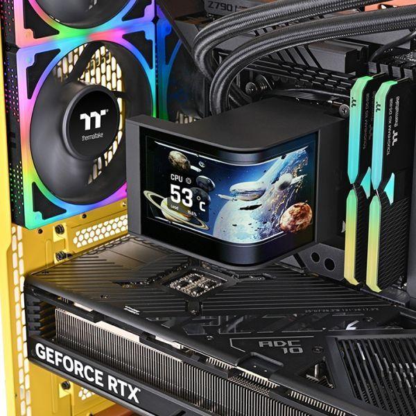 Refrigeração Líquida AIO THERMALTAKE MAGCurve 360 Ultra (12 cm - 2500 RPM - 2,7 cm - Preto), miniatura 2