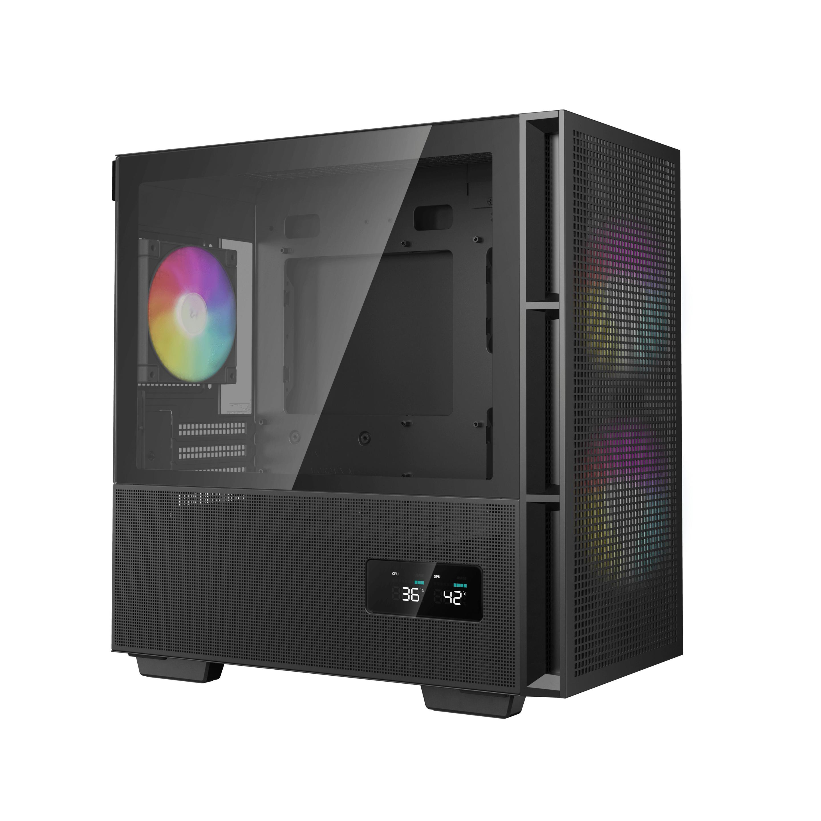 Caixa PC DEEPCOOL CH360 DIGITAL (micro ATX, Mini-ITX - Micro Tower - ABS, SPCC, vidro temperado - Preto) — miniatura 2