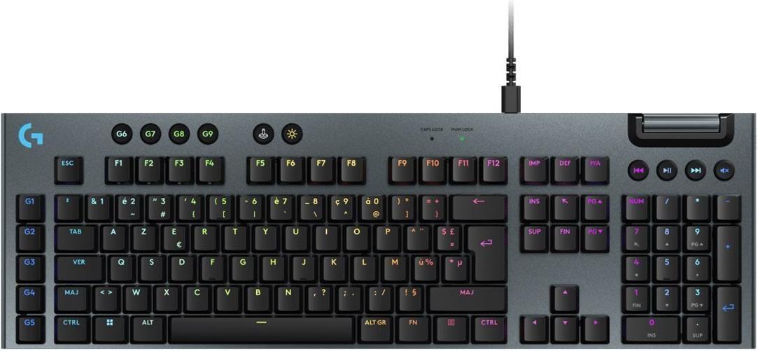 Teclado LOGITECH G915 X (Francês - Logitech GL Tactile - Tamanho completo - Preto)