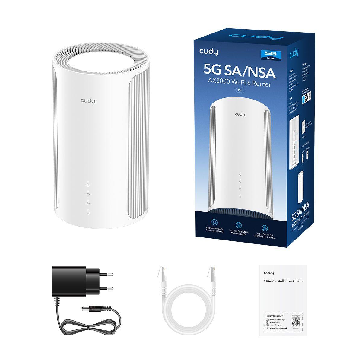 Router 5G CUDY P4 1.0 (Wi-Fi 6 - 3400 Mbit/s - Dual-band - Branco), miniatura 4