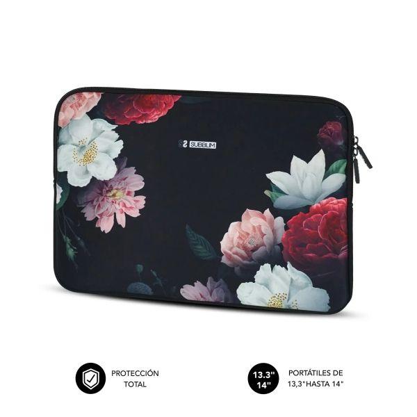 Bolsa para Portátil SUBBLIM Trendy Neo Flowers (Neopreno - 35,6 cm - Altura 24,9 cm - Multicor), miniatura 2