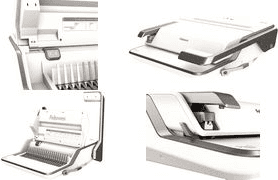 Máquina de Encadernação FELLOWES Lyra (300 folhas - Branco e Prateado)