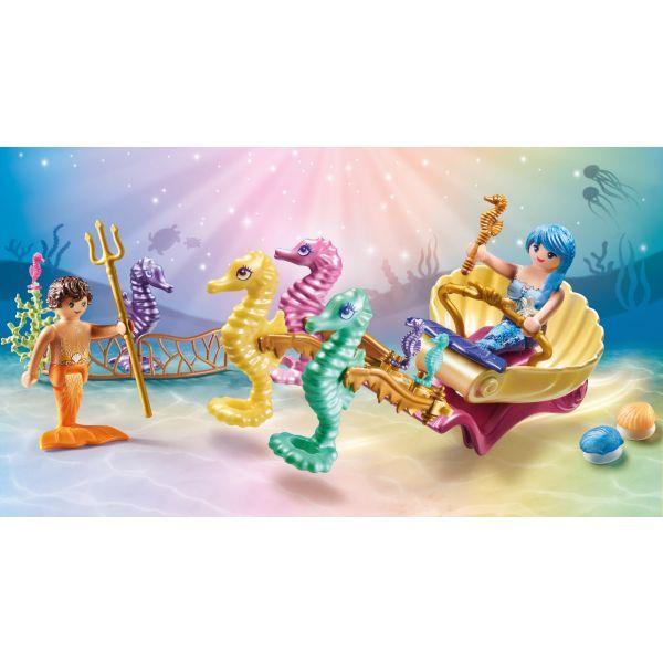 Conjunto de Brinquedo PLAYMOBIL 71500 Sereias com Cavalos-marinhos (4 a 10 anos - Multicor), miniatura 4