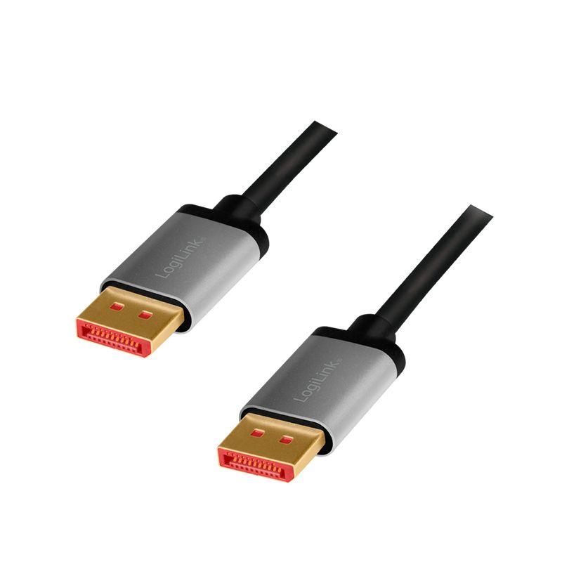 Cabo DisplayPort LOGILINK CDA0104 (1 m - Preto e Cinzento)