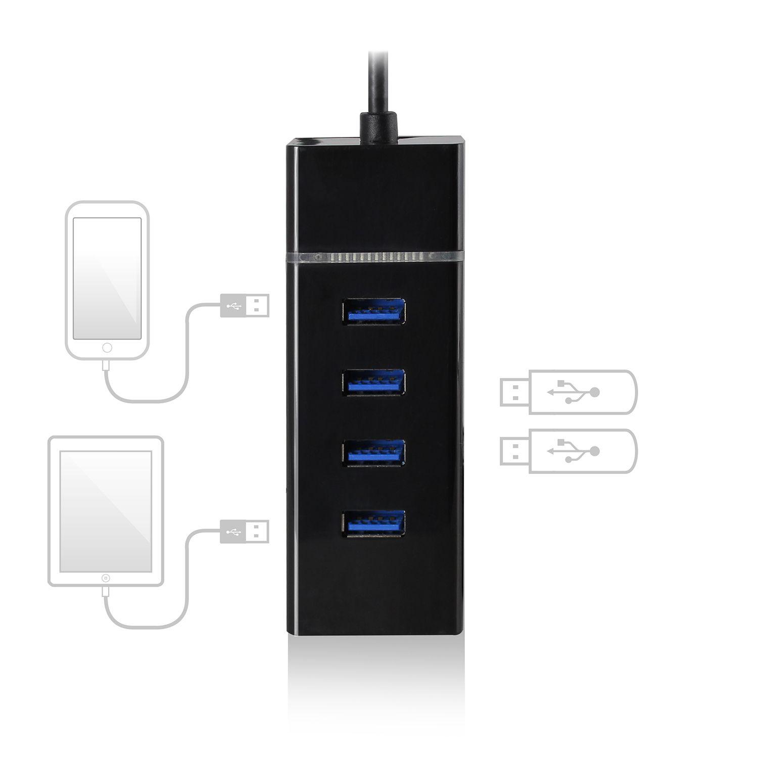 Hub USB-C EWENT EW1137 (0,3 m - Preto), miniatura 4