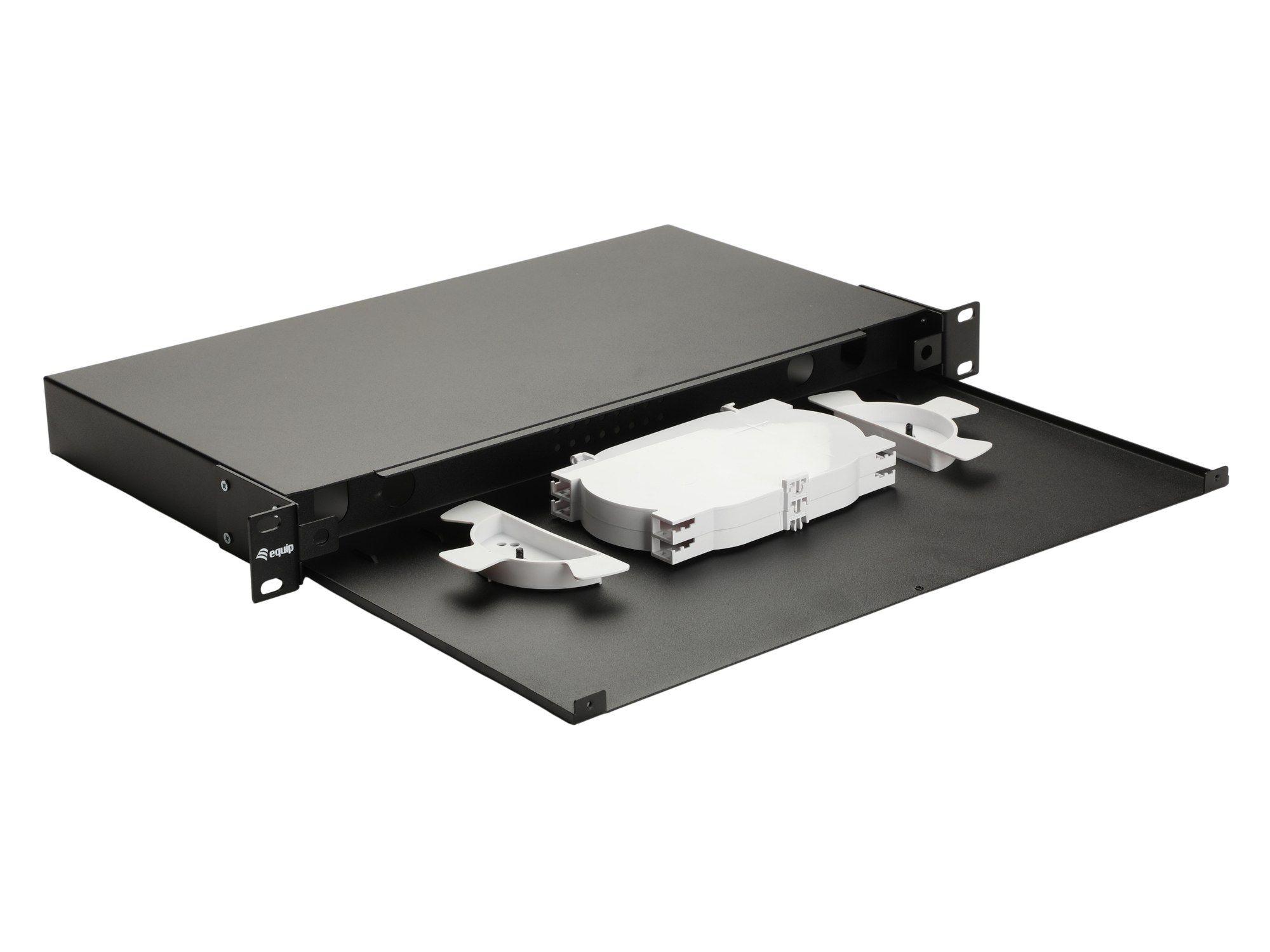 Caixa de Emenda de Fibra Óptica EQUIP 337111 (19 polegadas - Sem painel - Até 48 fibras - Preto) — miniatura 2