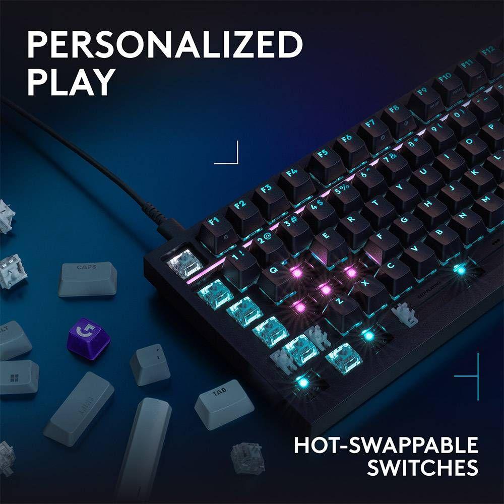 Teclado LOGITECH G316 X 75 (US - Substituíveis a quente - 75% - Preto), miniatura 5