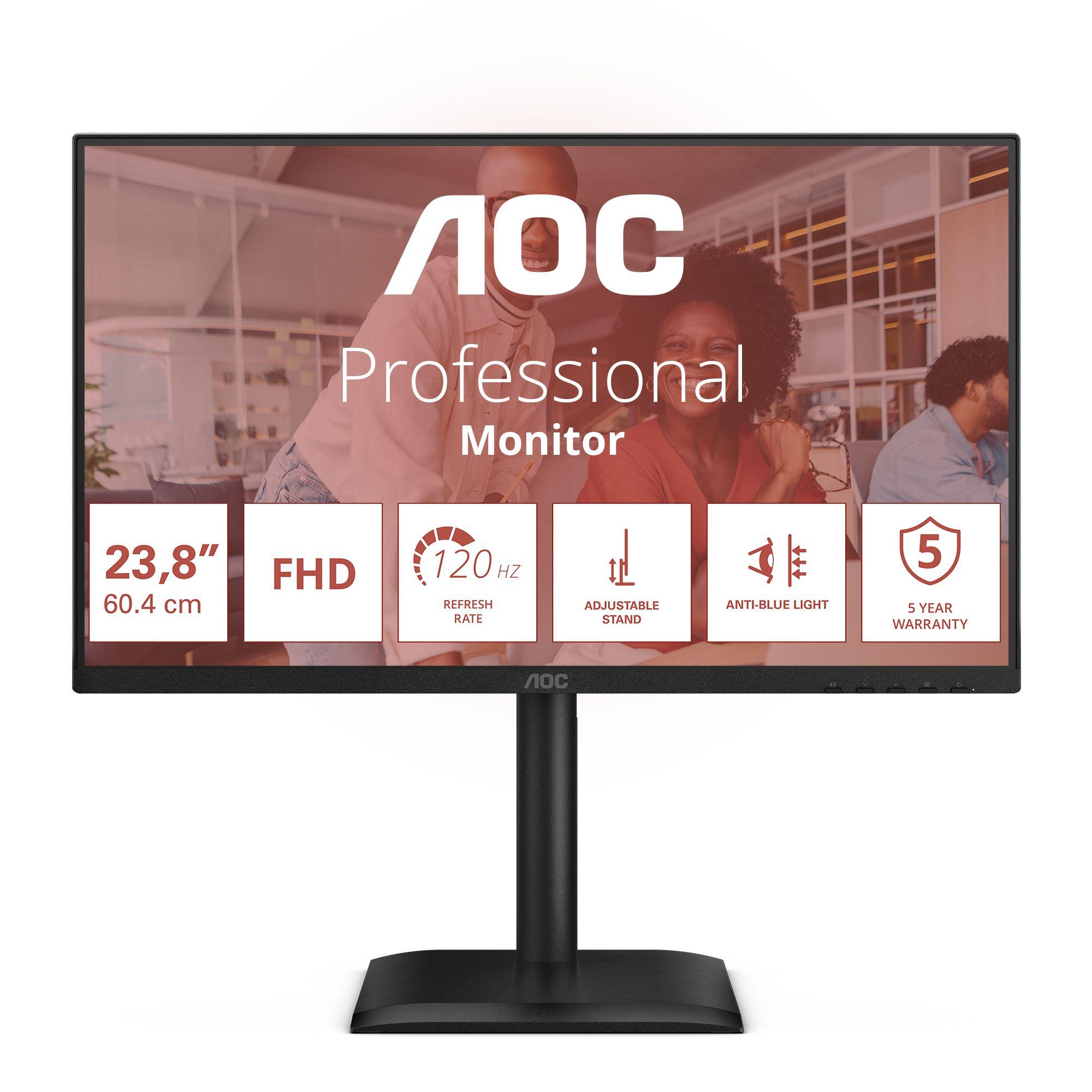 Monitor AOC 24E4U (23,8" - IPS - 120 Hz - Preto) — miniatura 2