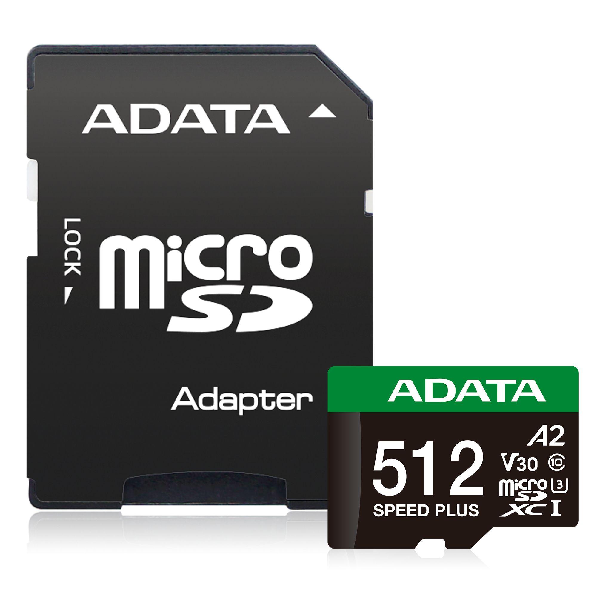 Cartão de Memória ADATA SPEED PLUS UD512GUI3V30A2SP-RA1 (512GB - Classe 10 - 180 MB/s - Preto/Verde/Branco), miniatura 2