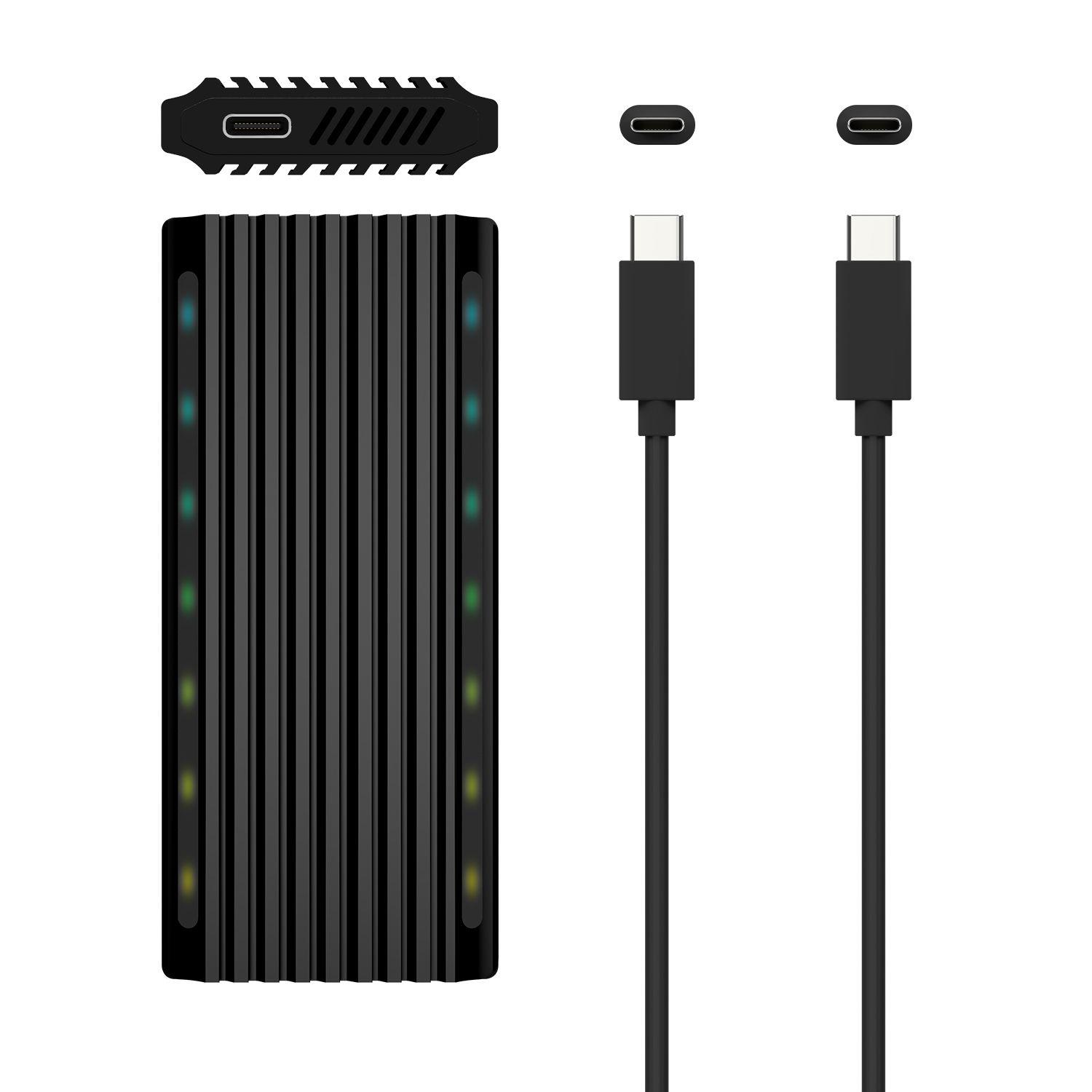 Caixa Externa M.2 SSD AISENS ASM2-RGB012B (M.2 - USB-C USB 3.2 Gen 2 - Preto) — miniatura 5