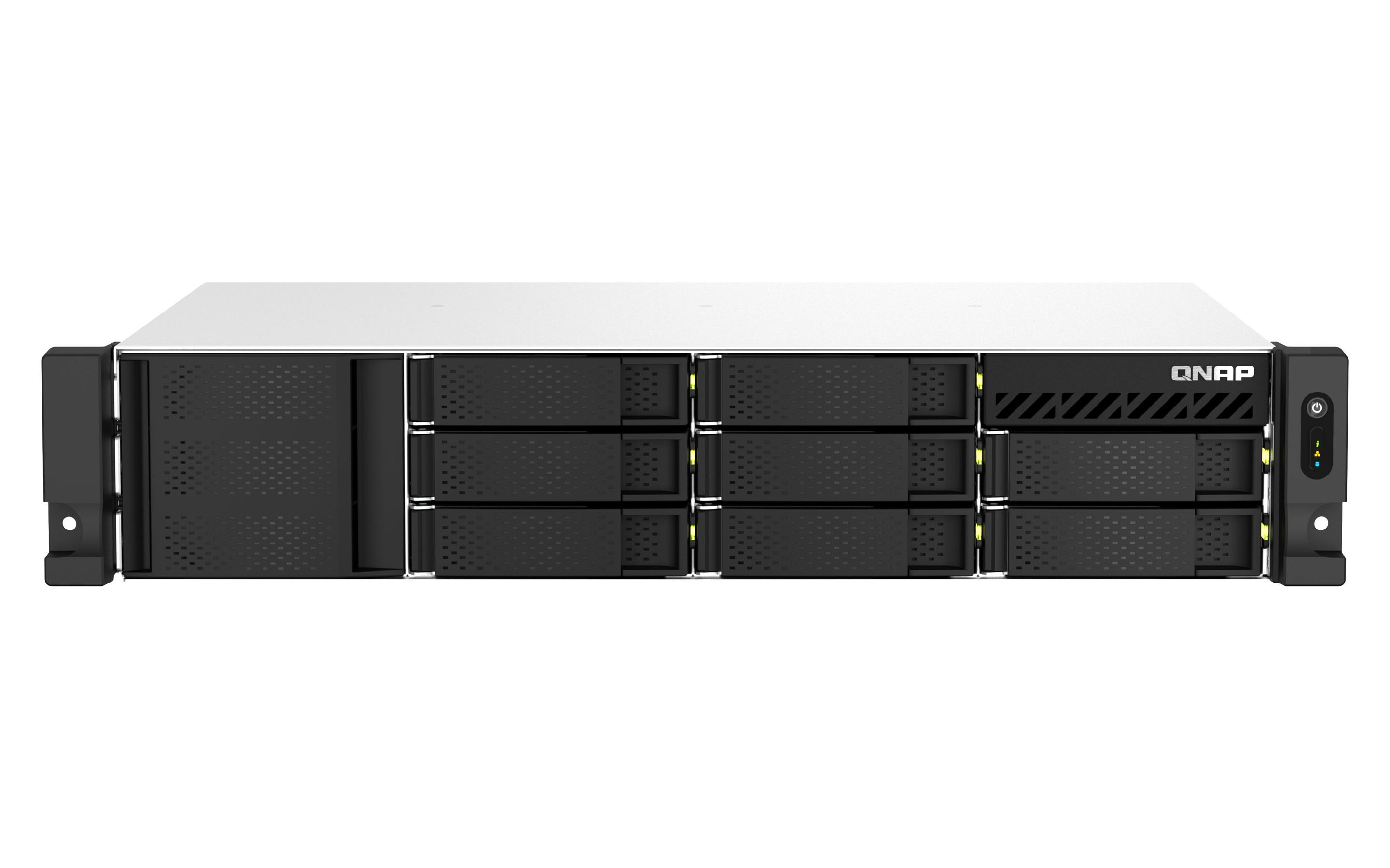 NAS QNAP TS-873AeU-RP-4G (Serial ATA III - 4 GB - 8 baias - Preto)