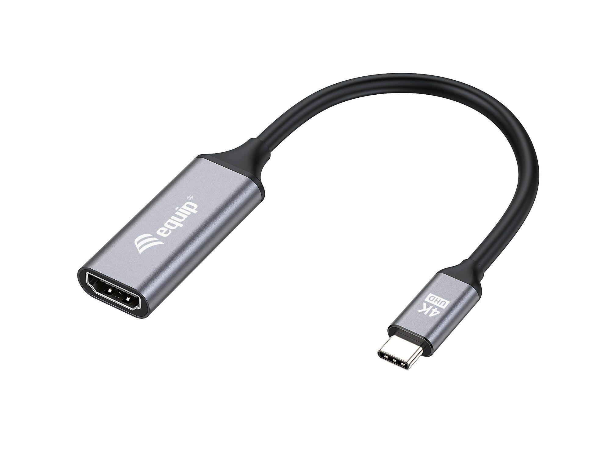 Adaptador USB-C para HDMI EQUIP 133491 (0,15 m - USB Type-C - Cinzento e Preto)