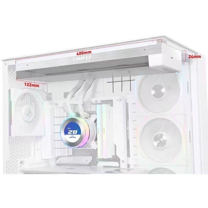 Water Cooler CPU LIAN LI GA II HydroShift II LCD-C 360N (Radiador 360 mm - LCD IPS 2,1" - Branco) — miniatura 3