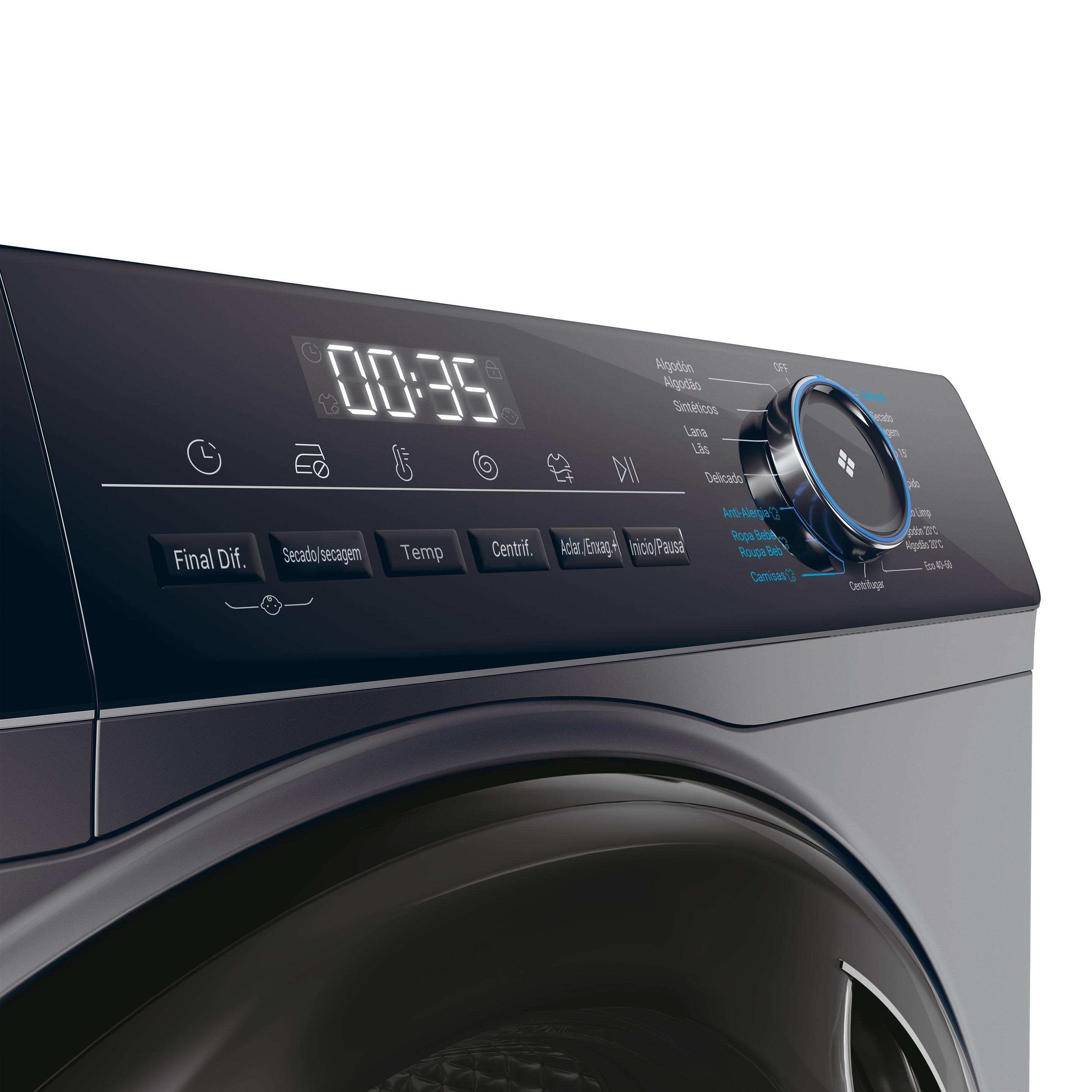 Máquina de Lavar e Secar Roupa Independente HAIER HWD80B14939S8IB (B - 8 kg - 5 kg - Antracite) — miniatura 6