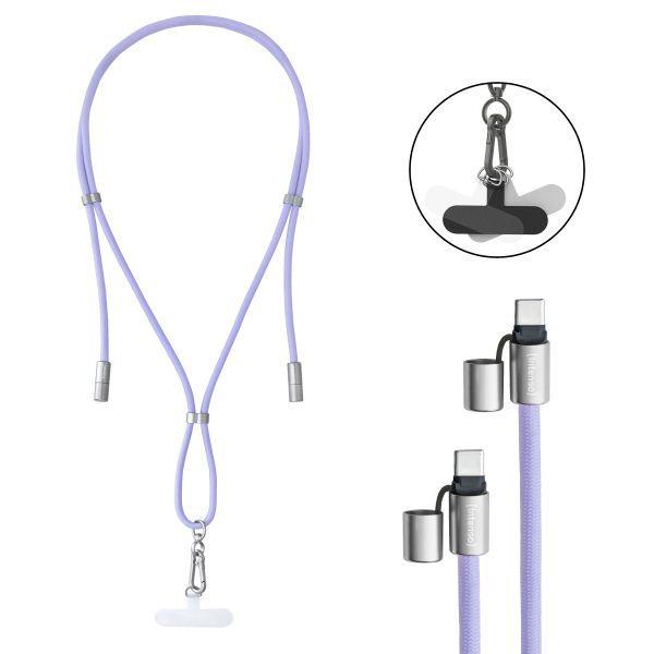 Cabo USB-C INTENSO Lanyard 7991003 (1,65 m - USB-C - Roxo) — miniatura 2