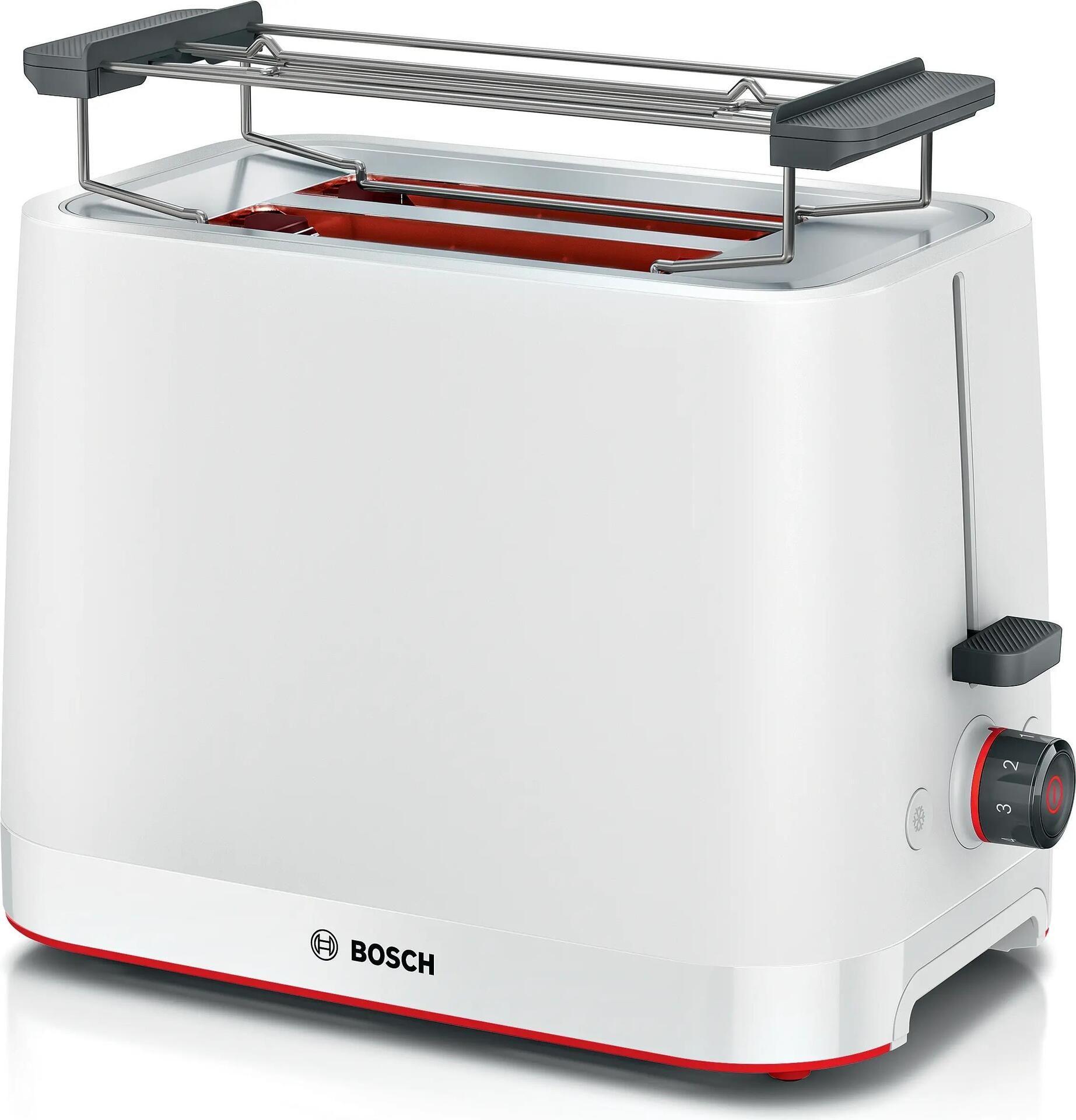 Torradeira BOSCH TAT3M121 (950 W - 4 fatias - Altura 20,7 cm - Branco)