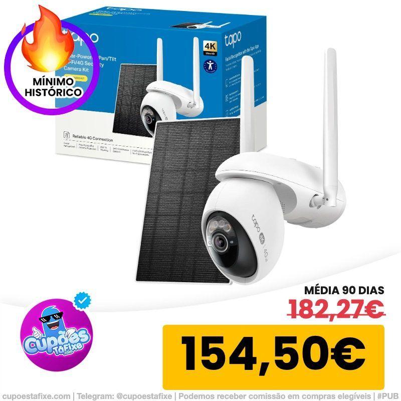 Câmara de Vigilância Exterior TP-LINK Tapo C665G KIT (Painel solar)