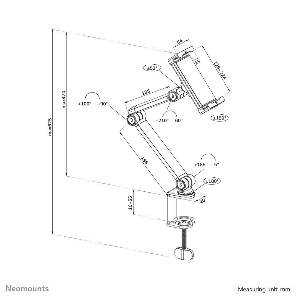 Suporte de Segurança para Tablet NEOMOUNTS DS15-545BL1 (4,7–12,9" - Preto), miniatura 19
