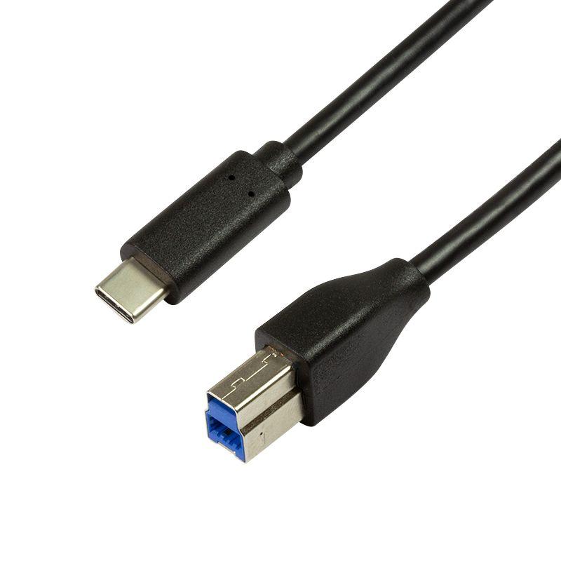 Cabo USB-C para USB-B LOGILINK CU0163 (2 m - USB-C - USB-B - Preto)
