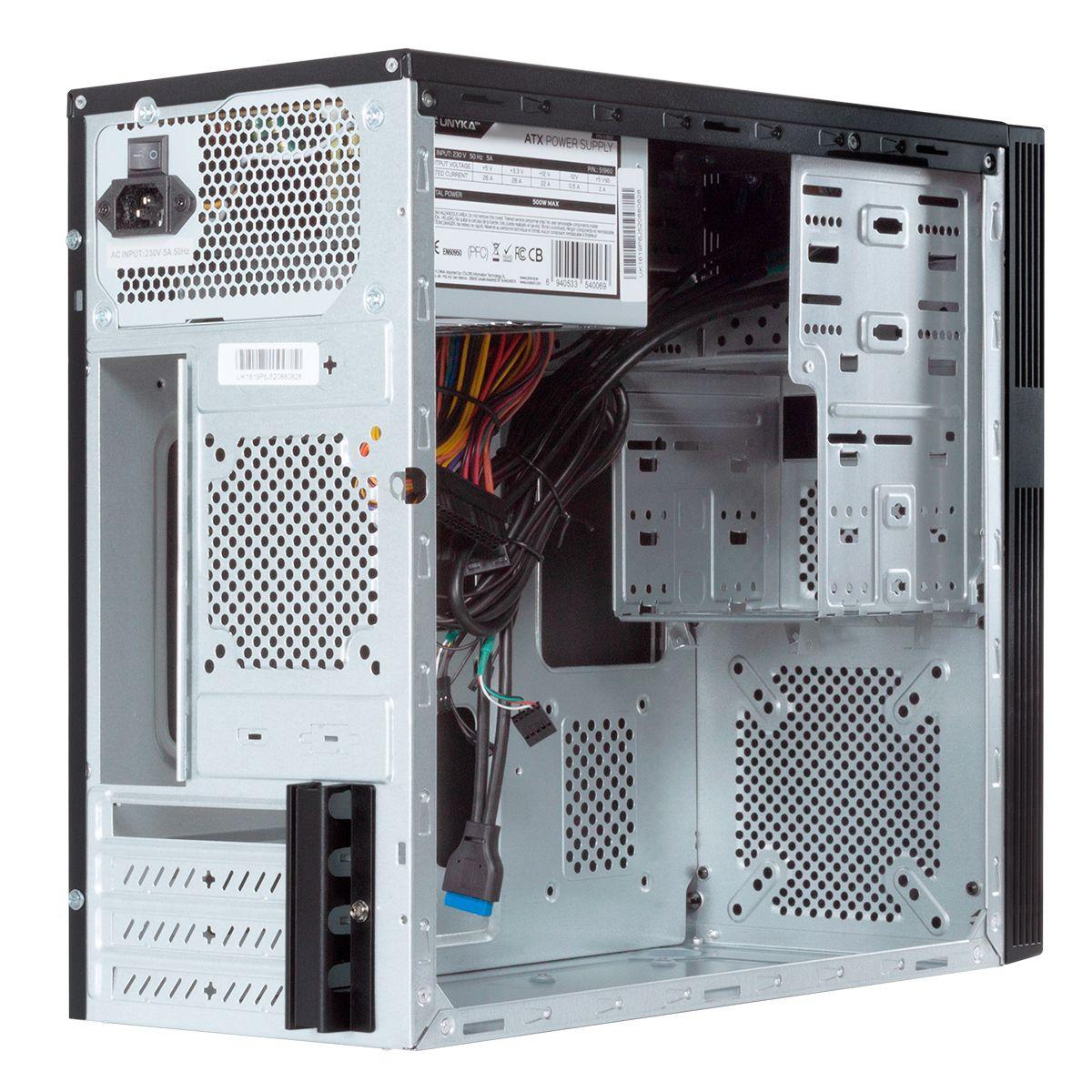 Caixa PC UNYKACH Grey Rain Evo (micro ATX - 500 W - Torre - Preto) — miniatura 4