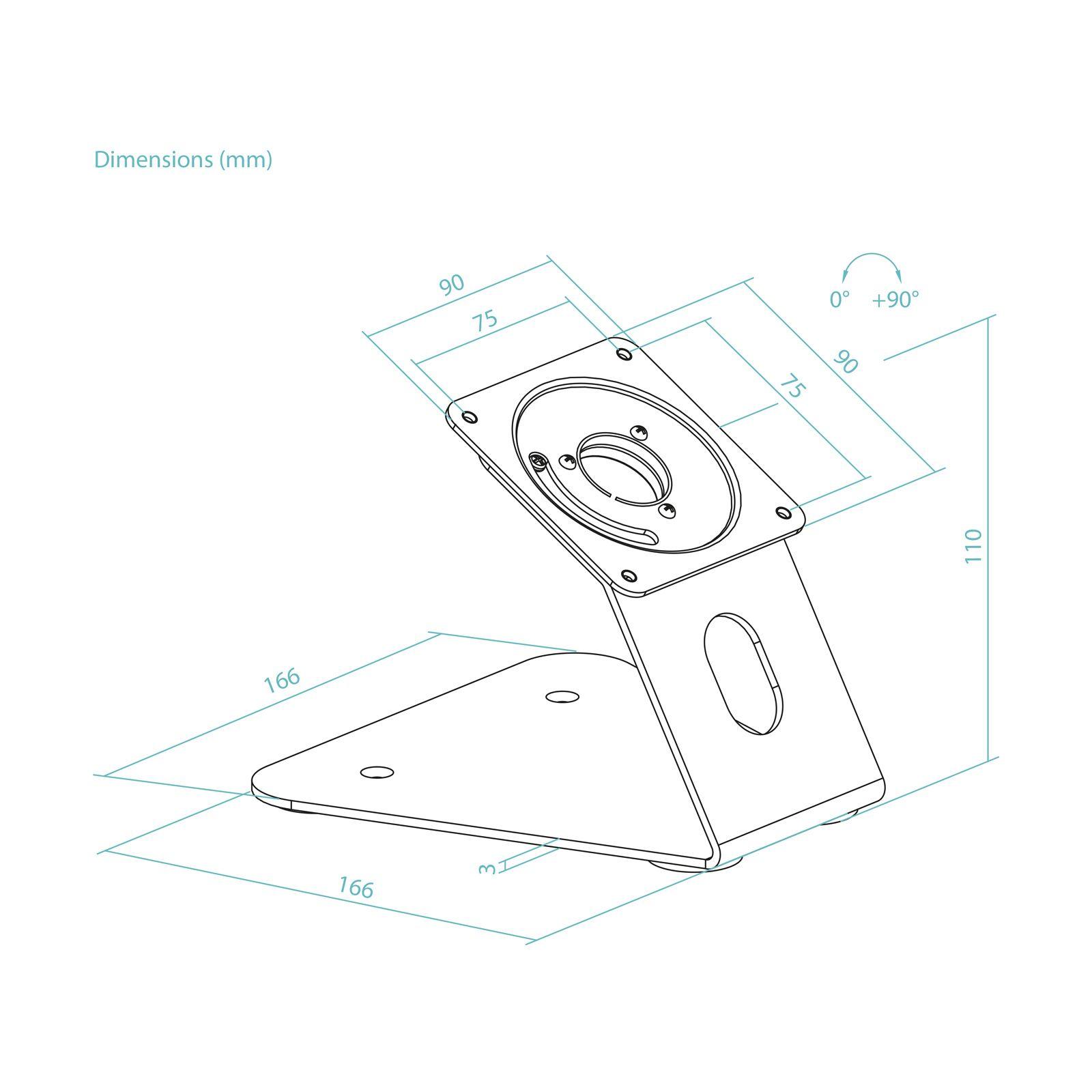 Suporte de Mesa ou Parede TOOQ TQATWM3401-B (Preto) — miniatura 7