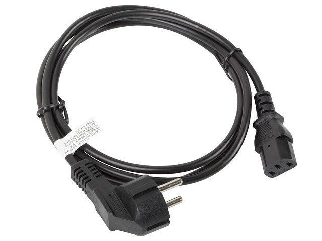 Cabo de Alimentação LANBERG CA-C13C-10CC-0018-BK (1,8 m - CEE 7/7 - Acoplador C13 - Preto)