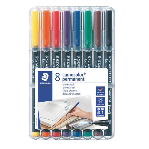 Conjunto de Marcadores Permanentes Finos STAEDTLER Lumocolor 318 WP8 (Polipropileno - Multicolor), miniatura 2