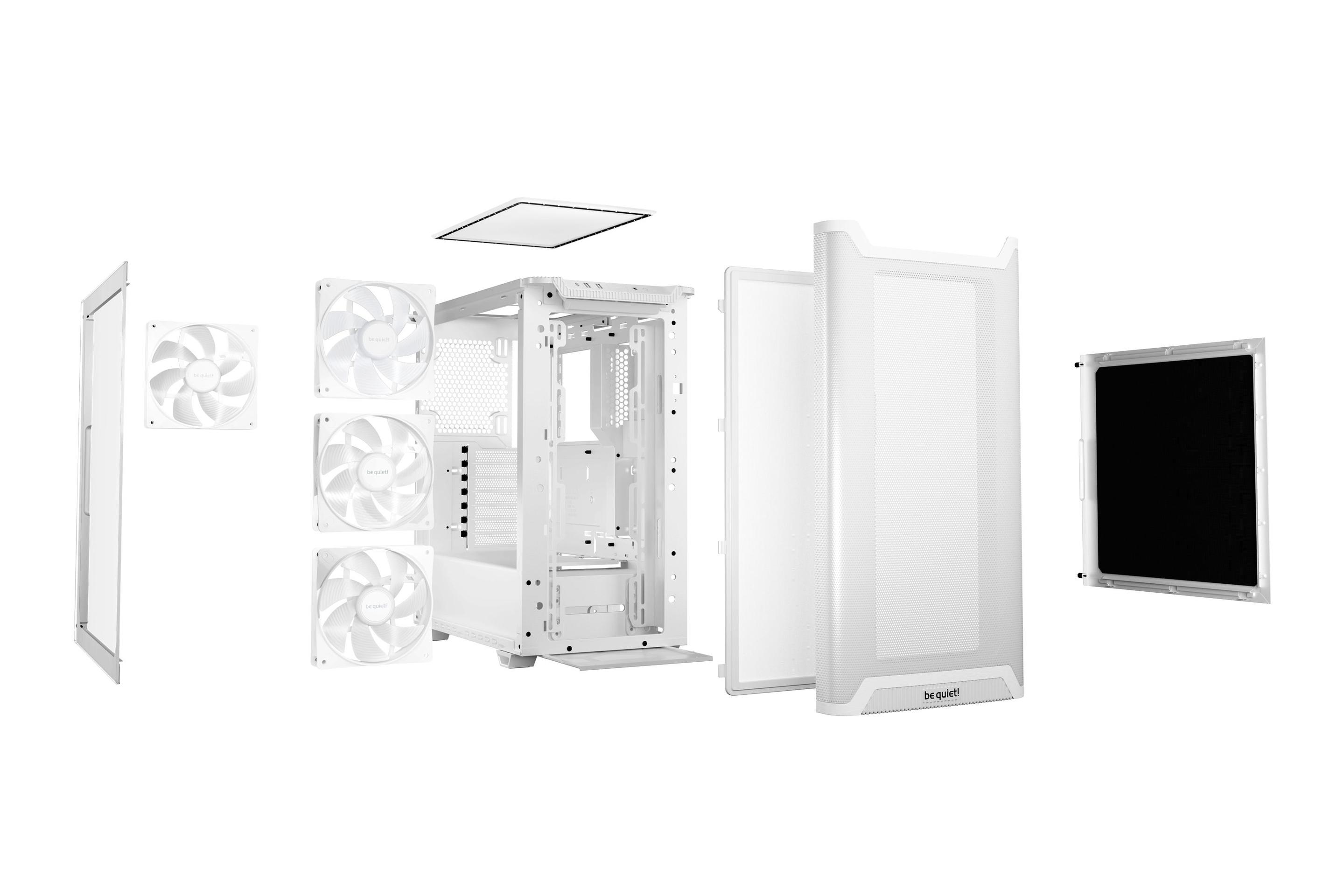 Caixa PC BE QUIET! Pure Base 501 LX (ATX, micro ATX, Mini-ATX - ATX, PS2 - Midi Tower - Branco) — miniatura 3