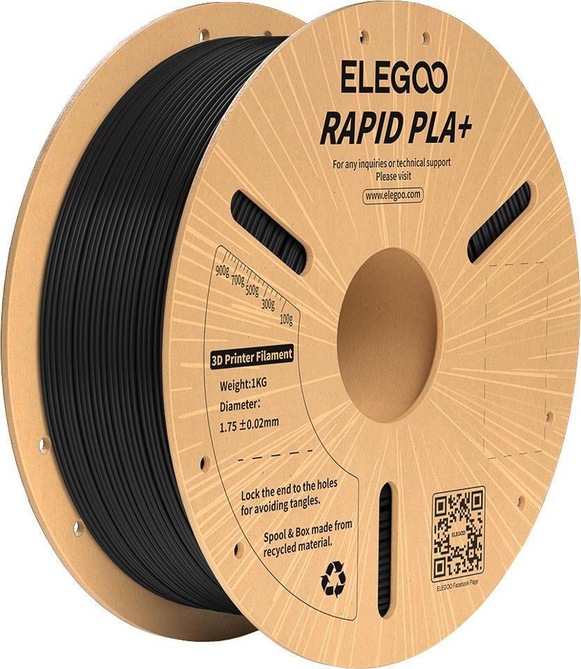 Filamento de Impressão 3D ELEGOO RAPID PLA+ (Preto)