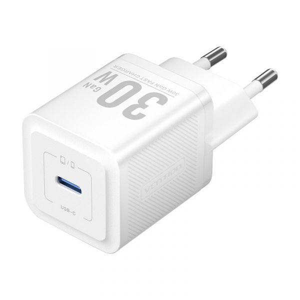 Carregador de Parede VENTION FEZB0-EU (30 W - PD 3.0 - GaN - Branco), miniatura 2