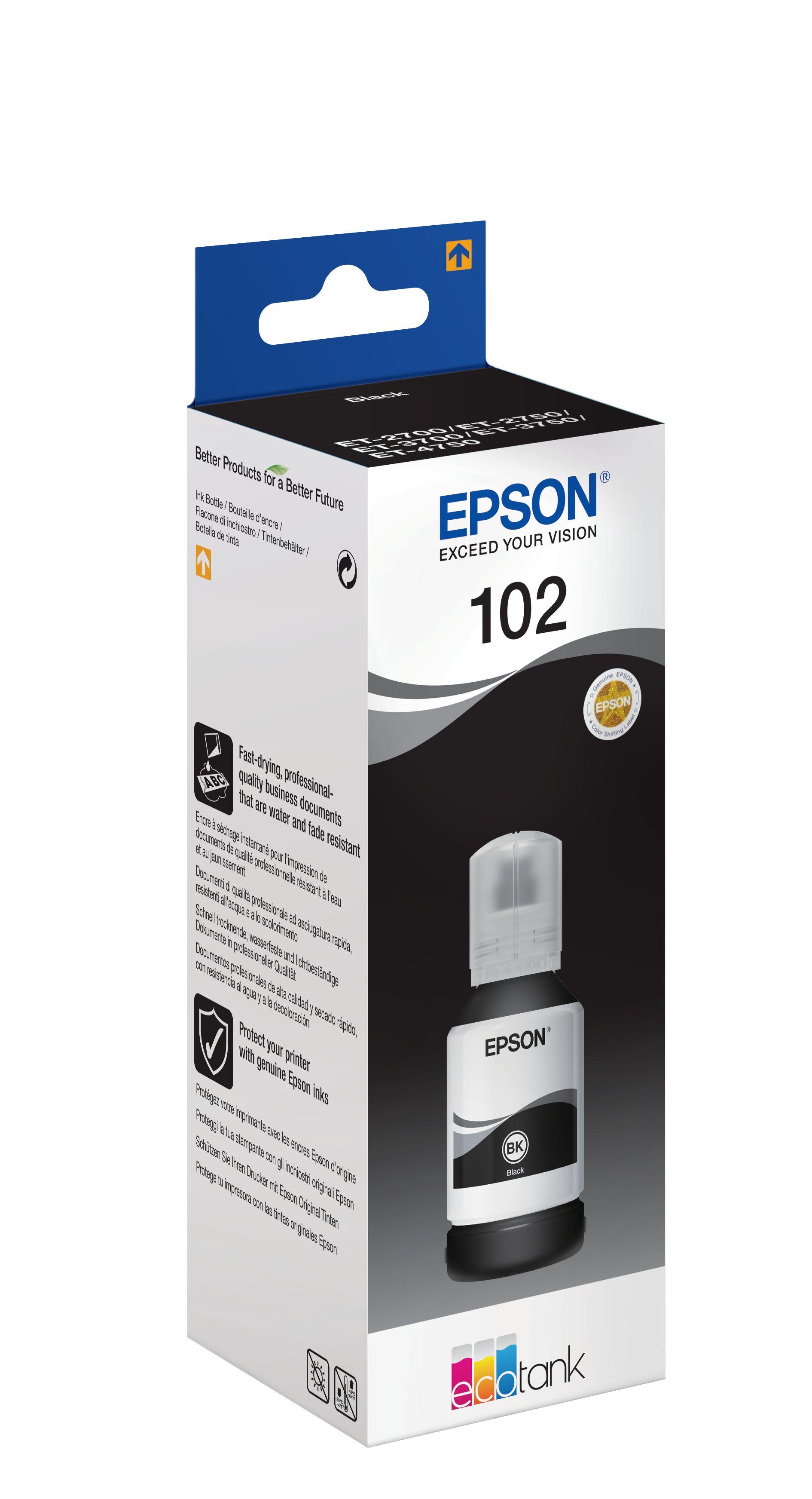 Garrafa de Tinta EPSON 102 (Preto)