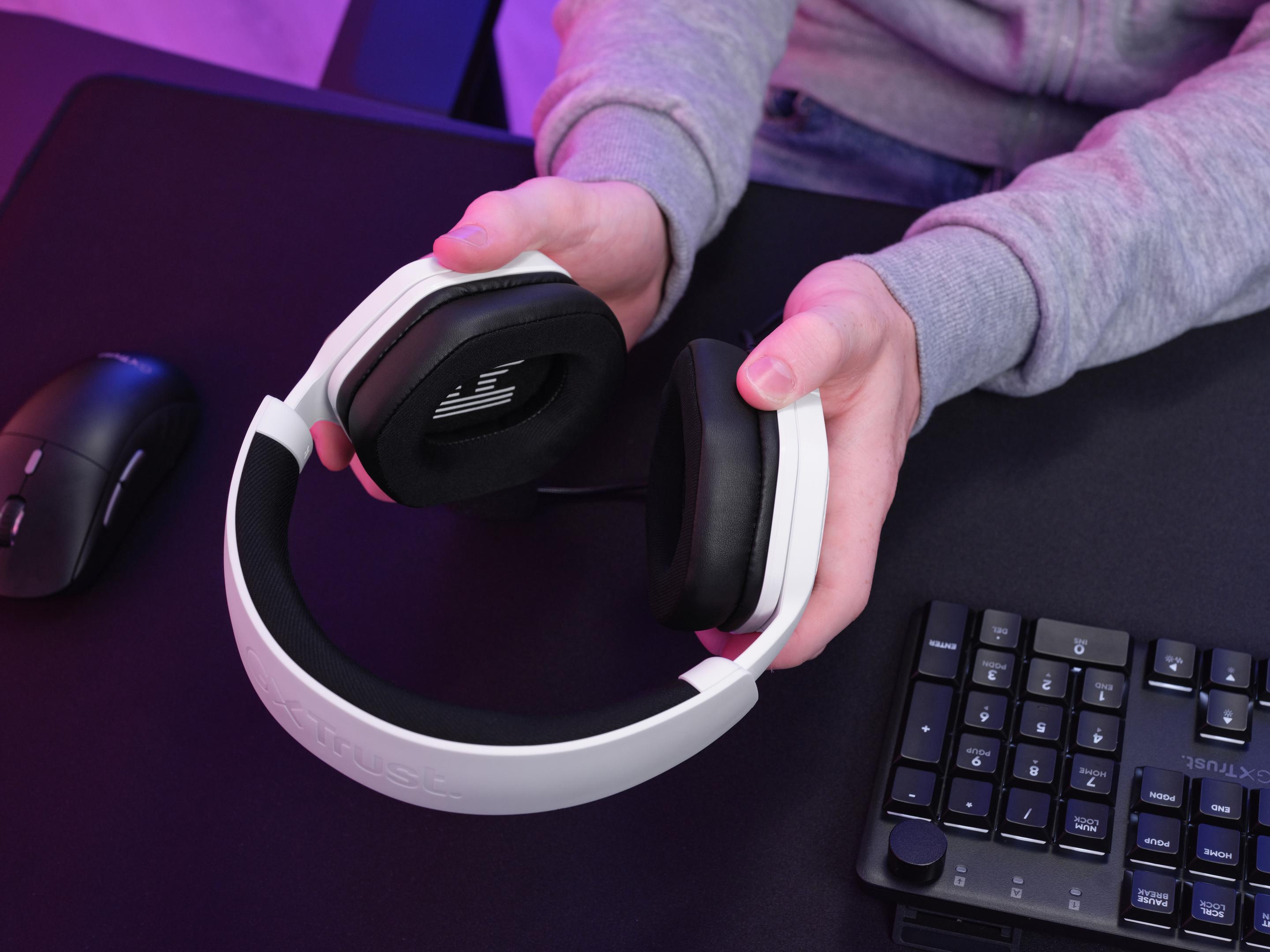 Headset Gaming TRUST GXT 492W Carus (Binaural - Com fios - Circum-aural - Branco), miniatura 9