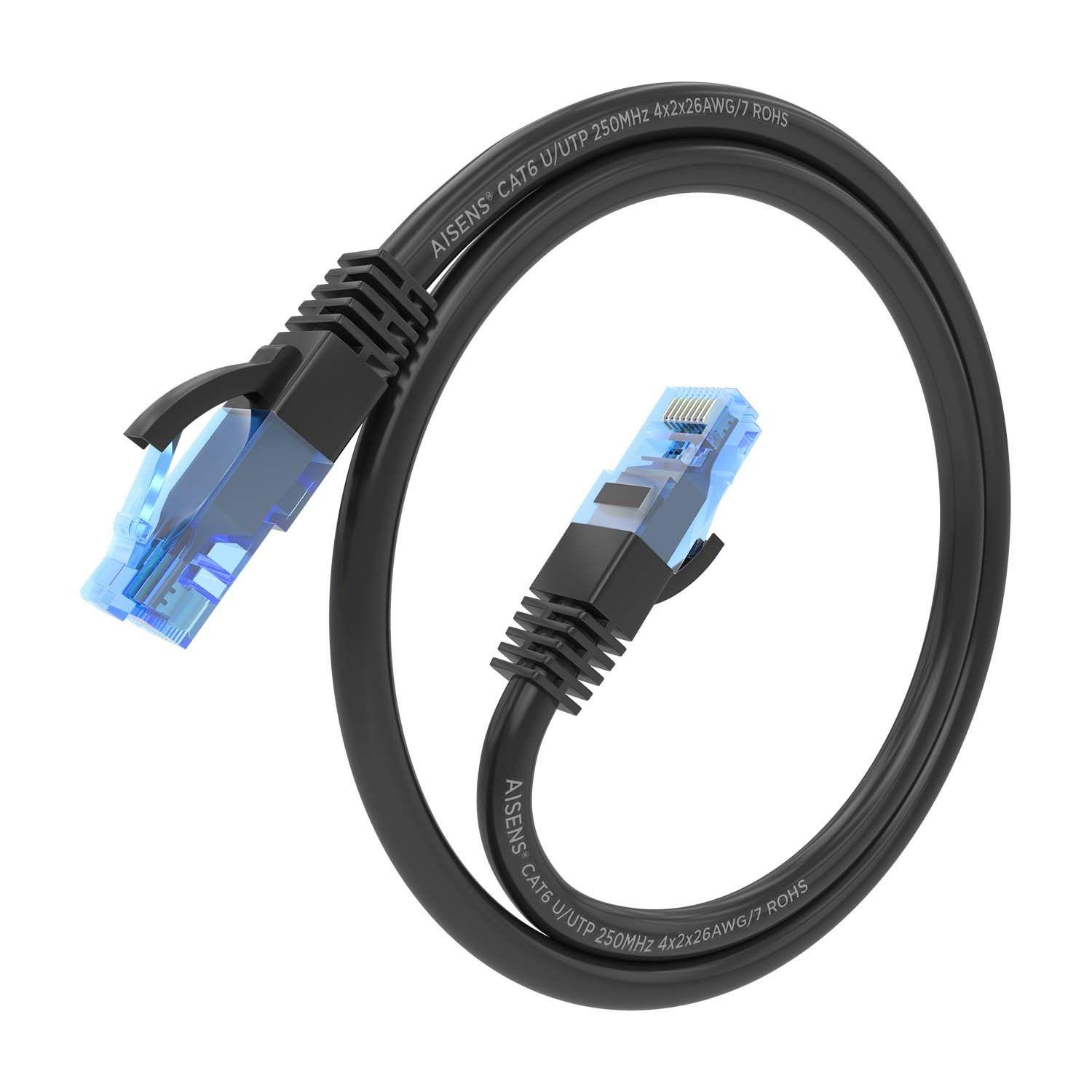 Cabo de Rede AISENS A135-0839 (25 m - Cat6 - RJ-45 - Preto) — miniatura 2