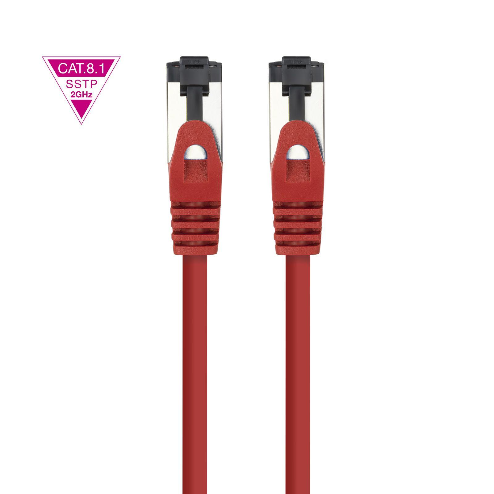 Cabo de Rede NANOCABLE 10.20.2001-R (1 m - Cat8.1 - RJ-45 - Vermelho) — miniatura 3