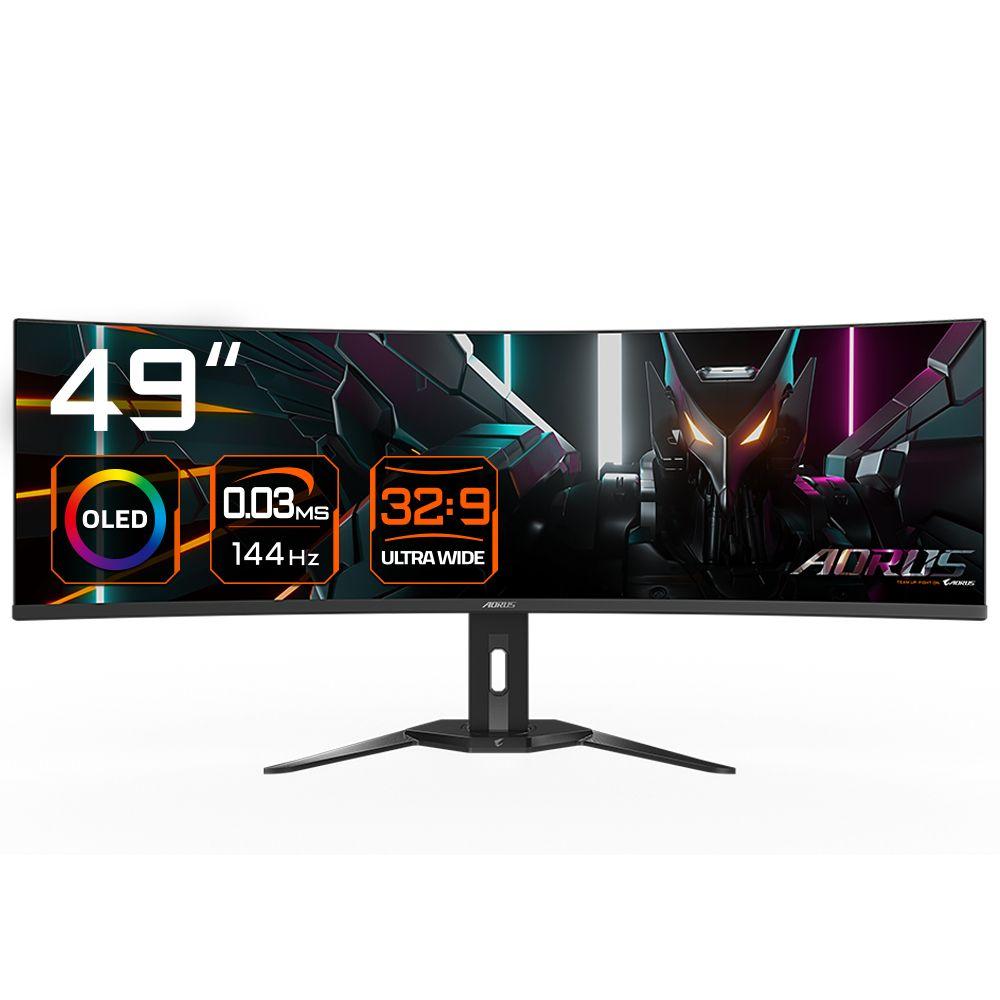 Monitor Gaming GIGABYTE AORUS CO49DQ (49" OLED Dual QHD 144 Hz - Preto)