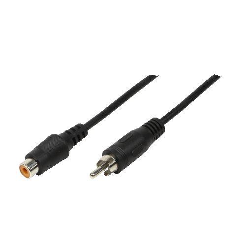 Cabo de Extensão RCA LOGILINK CA1032 (RCA Macho para RCA Fêmea - 5 m - Preto)