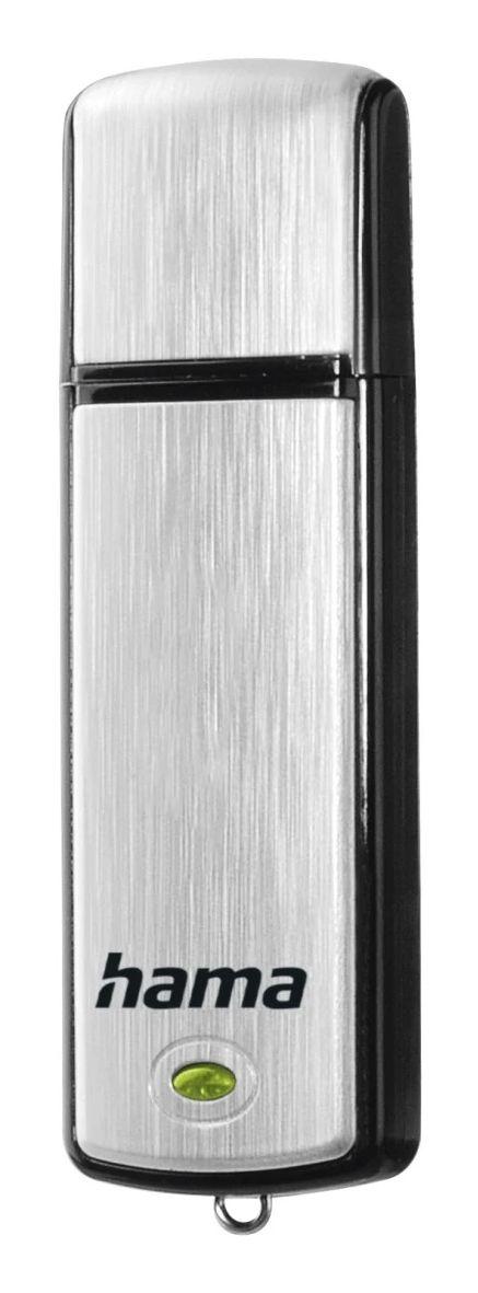 Pen USB HAMA Fancy (128 GB - Tampa - USB Type-A - Preto e Prateado), miniatura 2