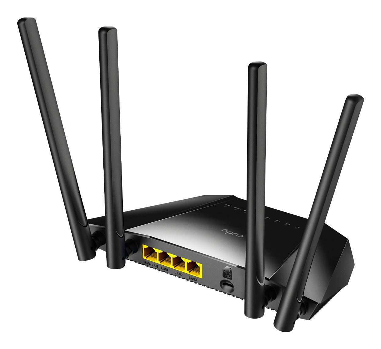Router 4G LTE CUDY LT400 (Wi-Fi 4 - 300 Mbit/s - 2,4 GHz, banda única - Preto), miniatura 3
