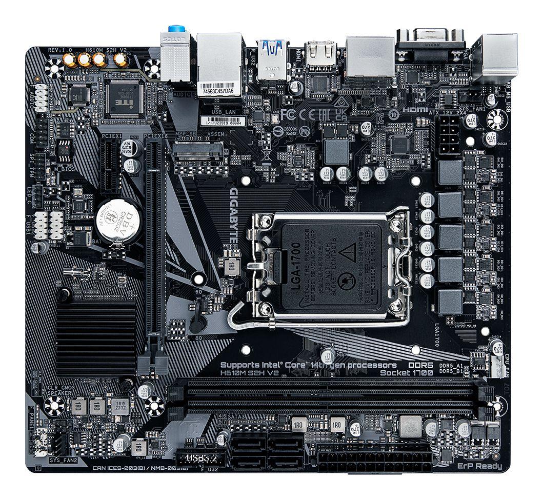 Placa Base GIGABYTE H610M S2H V2 (LGA 1700 - micro ATX - Intel HD Graphics - Preto) — miniatura 3