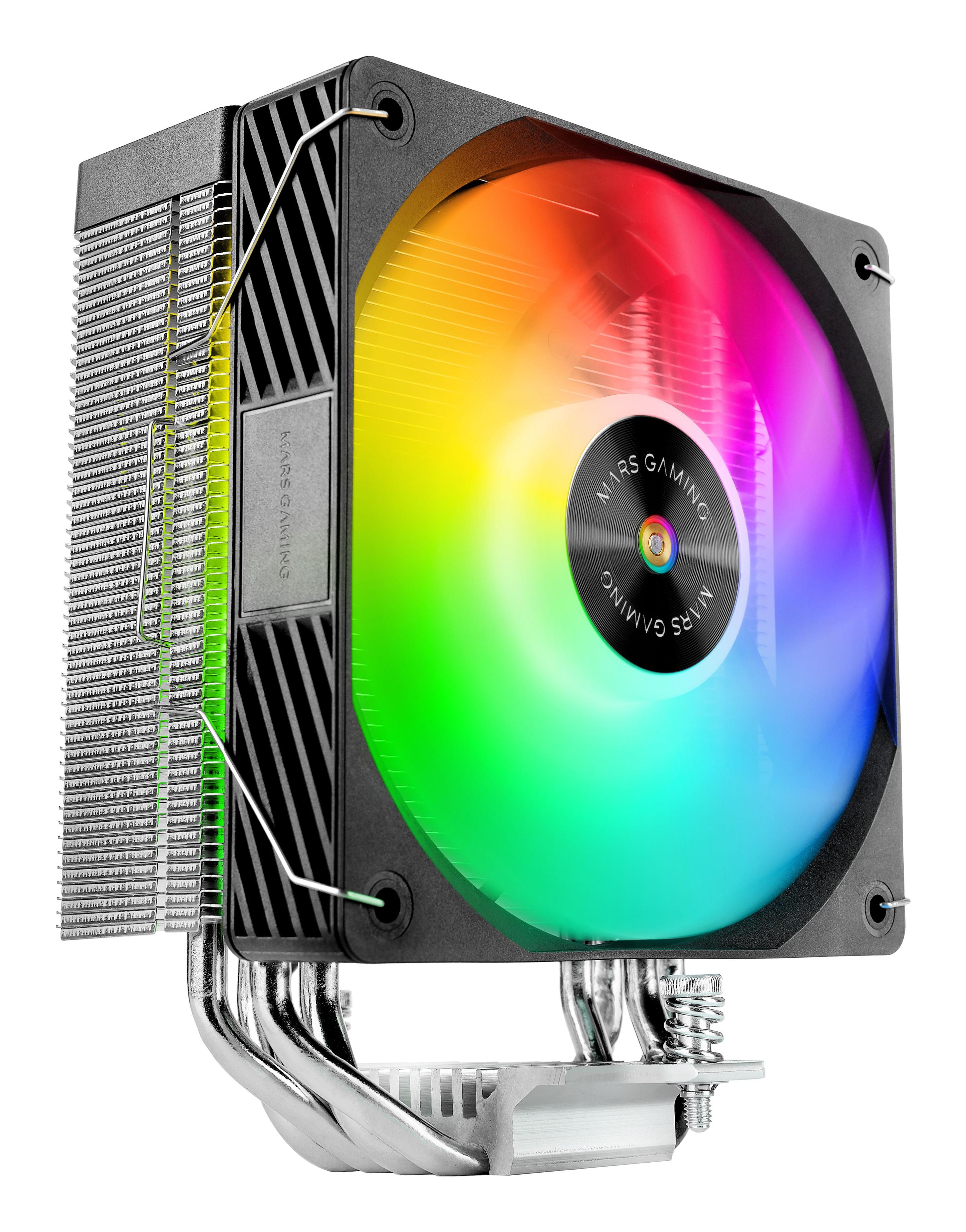 Dissipador de CPU MARS GAMING MCPU-X4ARGB (120 mm - 1 ventoinha - 2000 RPM - Preto) — miniatura 2